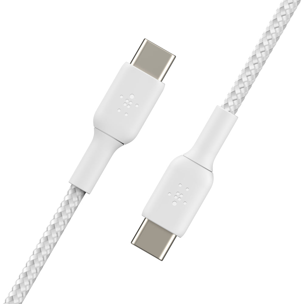 Belkin USB-C to USB-C braided white cable (Twin pack) 1m or 2m