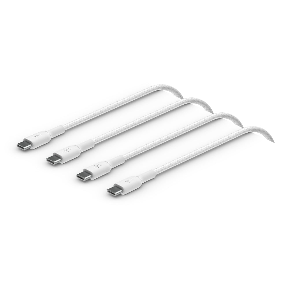 Belkin USB-C to USB-C braided white cable (Twin pack) 1m or 2m