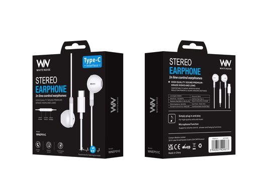 White Noise Wired Type-C Earphones