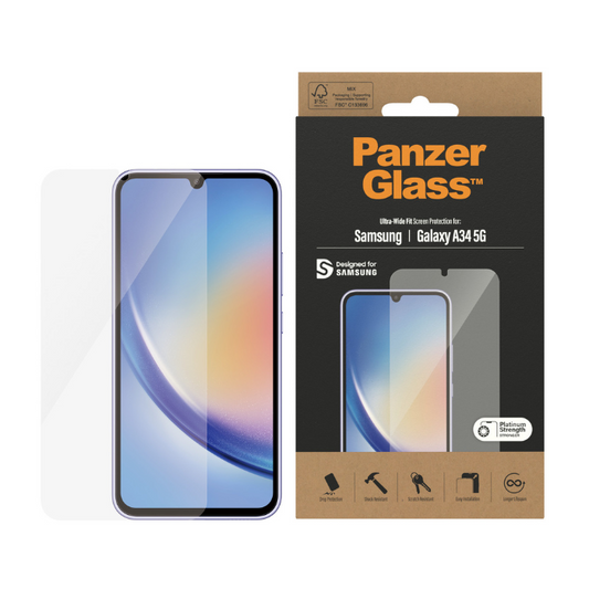 PanzerGlass Screen Protector for Samsung Galaxy A34