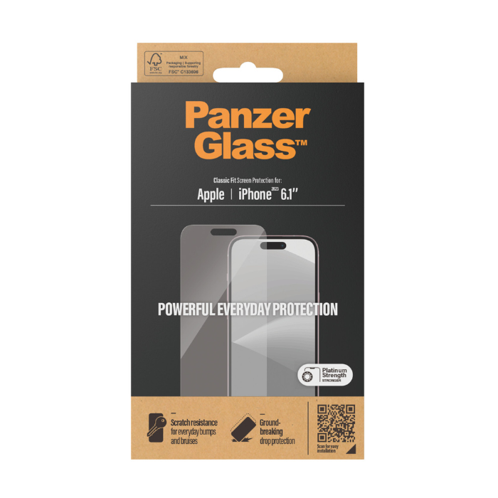 PanzerGlass Screen Protector for Apple iPhone 15, 15 Plus, 15 Pro, and 15 Pro Max