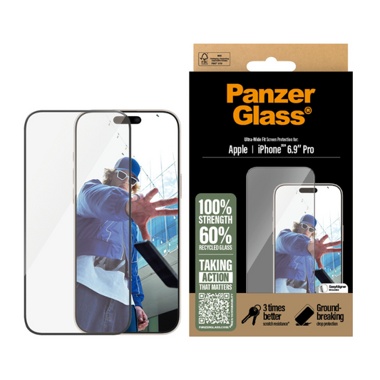 PanzerGlass Screen Protector for Apple iPhone 16 Pro and iPhone 16 Pro Max