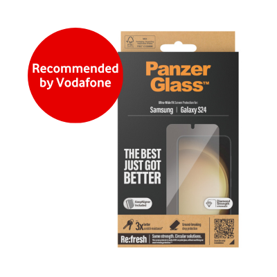 PanzerGlass Screen Protector for Samsung S24 Ultra, S24+, and S24