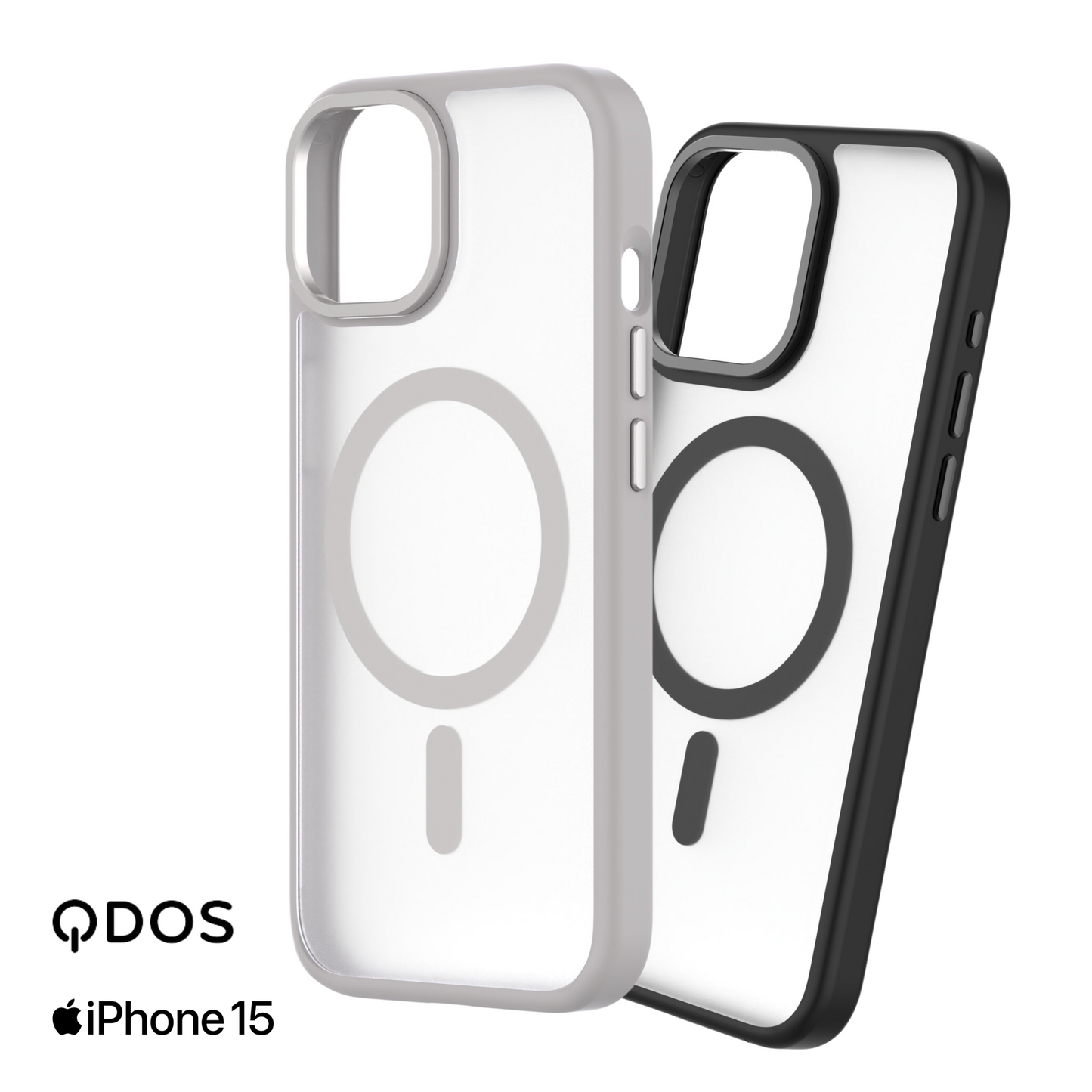 QDOS Hybrid Force avec Snap Apple iPhone 15 - Coque téléphone
