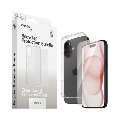 Caseym Recycled Protection Bundle for iPhone 16, iPhone 16 Plus, iPhone 16 Pro and iPhone 16 Pro Max