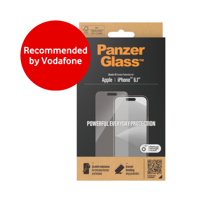 PanzerGlass Screen Protector for Apple iPhone 15, 15 Plus, 15 Pro, and 15 Pro Max