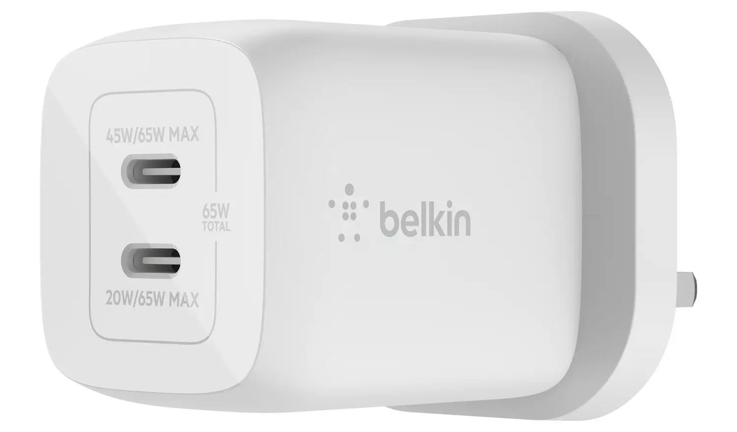 Belkin 65W BOOST Charge Dual USB-C Charger