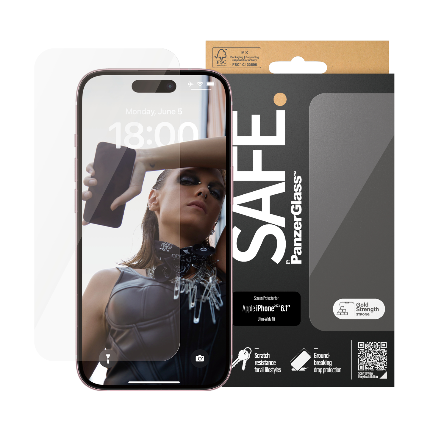 SAFE. Tempered Glass Screen Protector for iPhone
